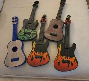 Colorful Mini Guitar Set for Decor